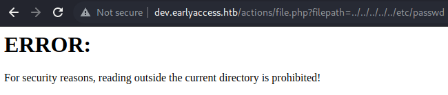Directory traversal blocked