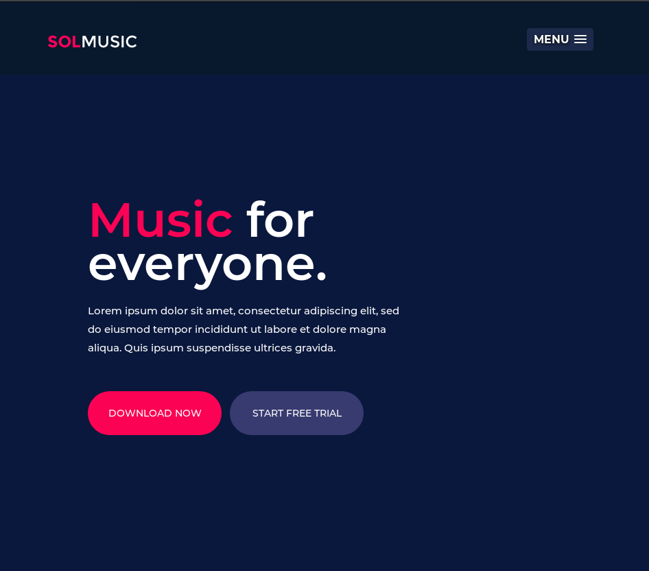 /music webpage
